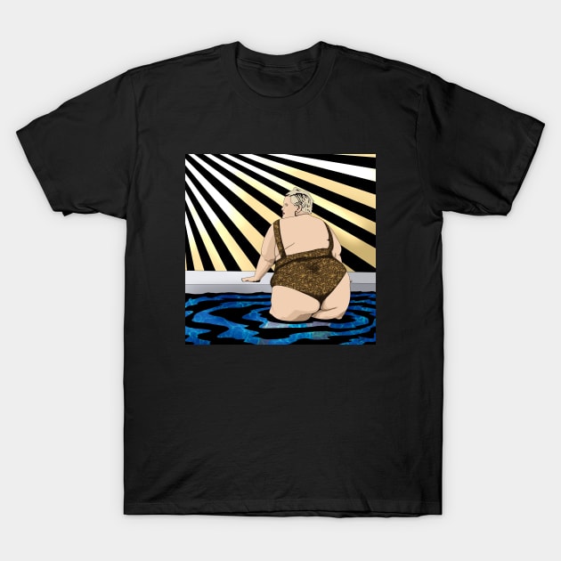 Woman Standing in Pool T-Shirt by Sequoia Ananda